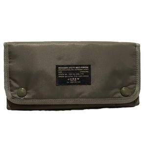 J. Crew Travel Wallet Military Nylon Trifold Style H4782 Discontinued